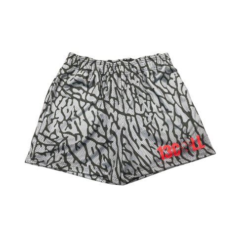 Adult Elephant Print Double Mesh Lined Shorts