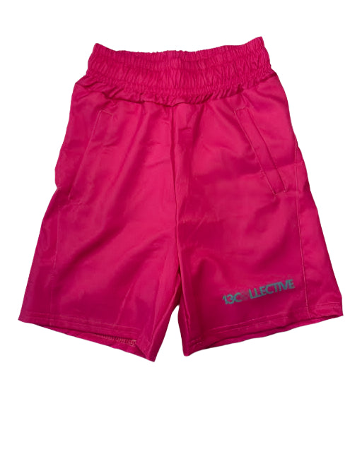 Pink Double Lined Polyester Shorts